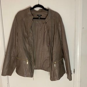 Brown leather like jacket